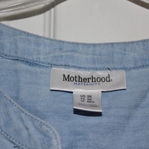 Motherhood Maternity Tops - Motherhood Maternity Denim Tunic Top 2X Motherhood Maternity Tops - Motherhood Maternity Denim Tunic Top 2X
